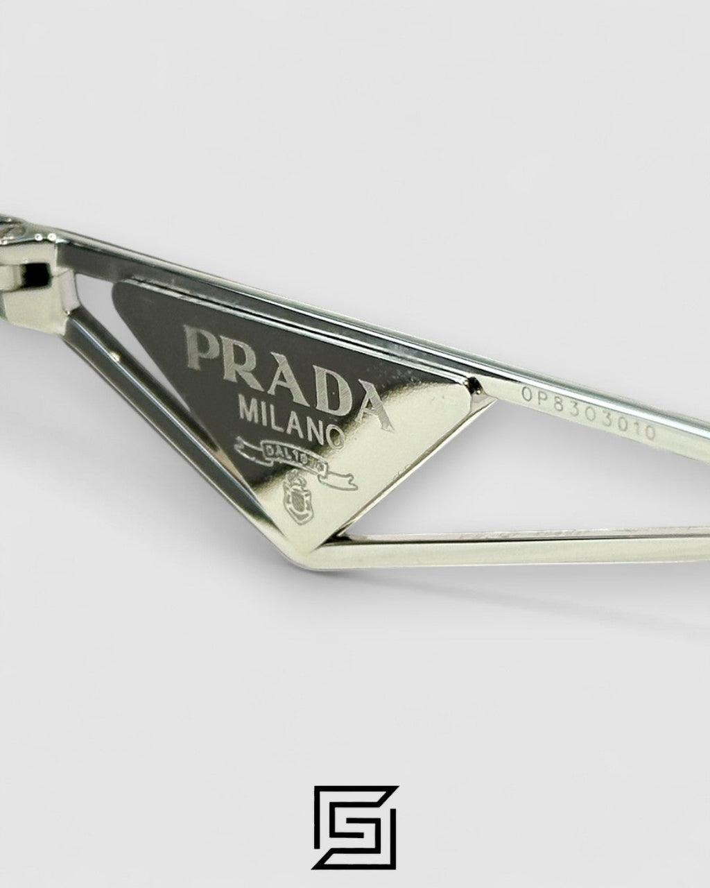 Prada PRA51S Black Lenses Silver Frame