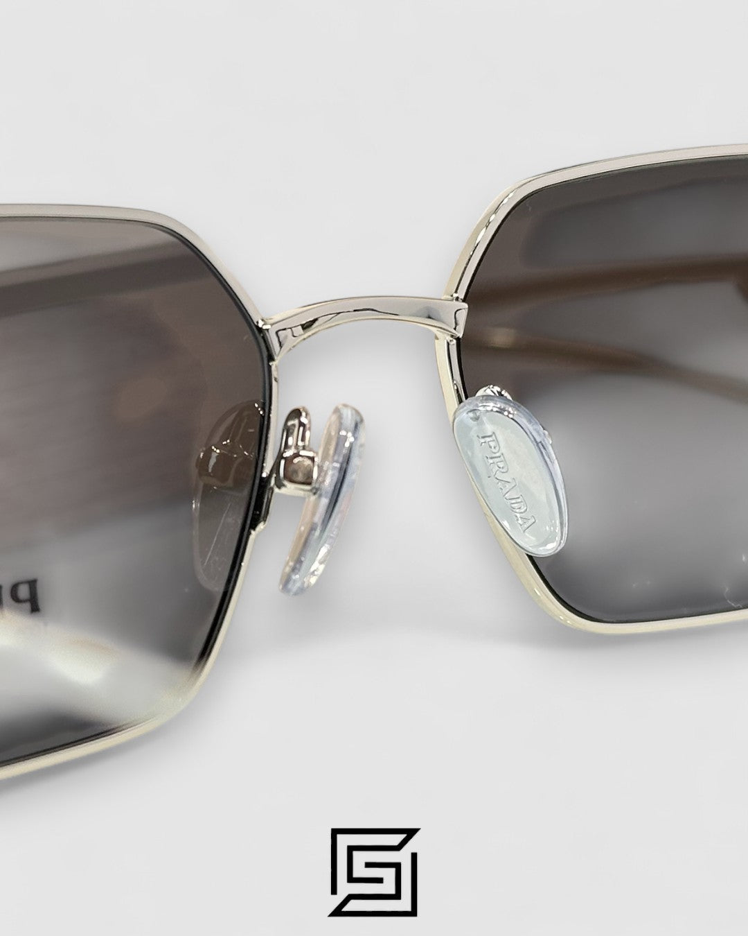 Prada PRA51S Black Lenses Silver Frame