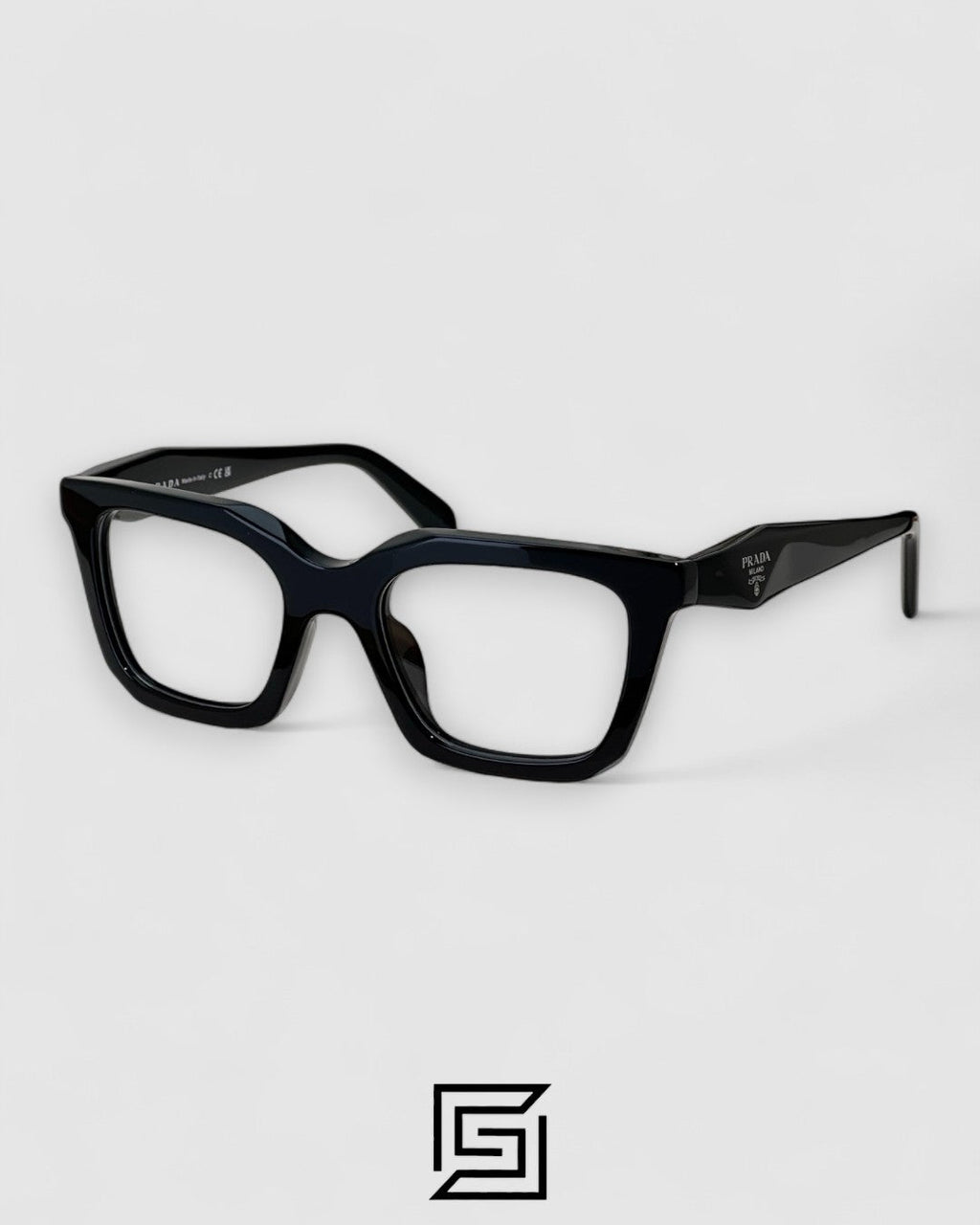Prada VPR C08 Black Acetate Full-Rim Optical Frame