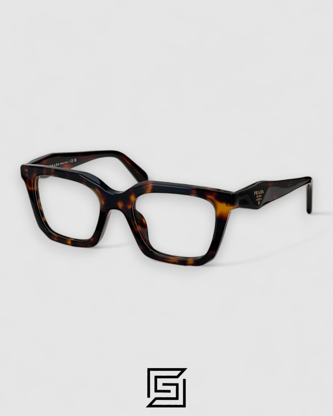 Prada VPR C08 Tiger Brown Acetate Full-Rim Luxury Optical Frame