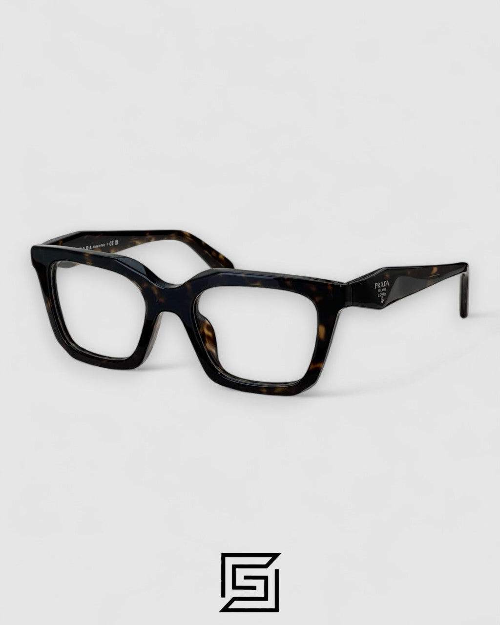 Prada VPR C08 Tiger Brown Acetate Full-Rim Luxury Optical Frame