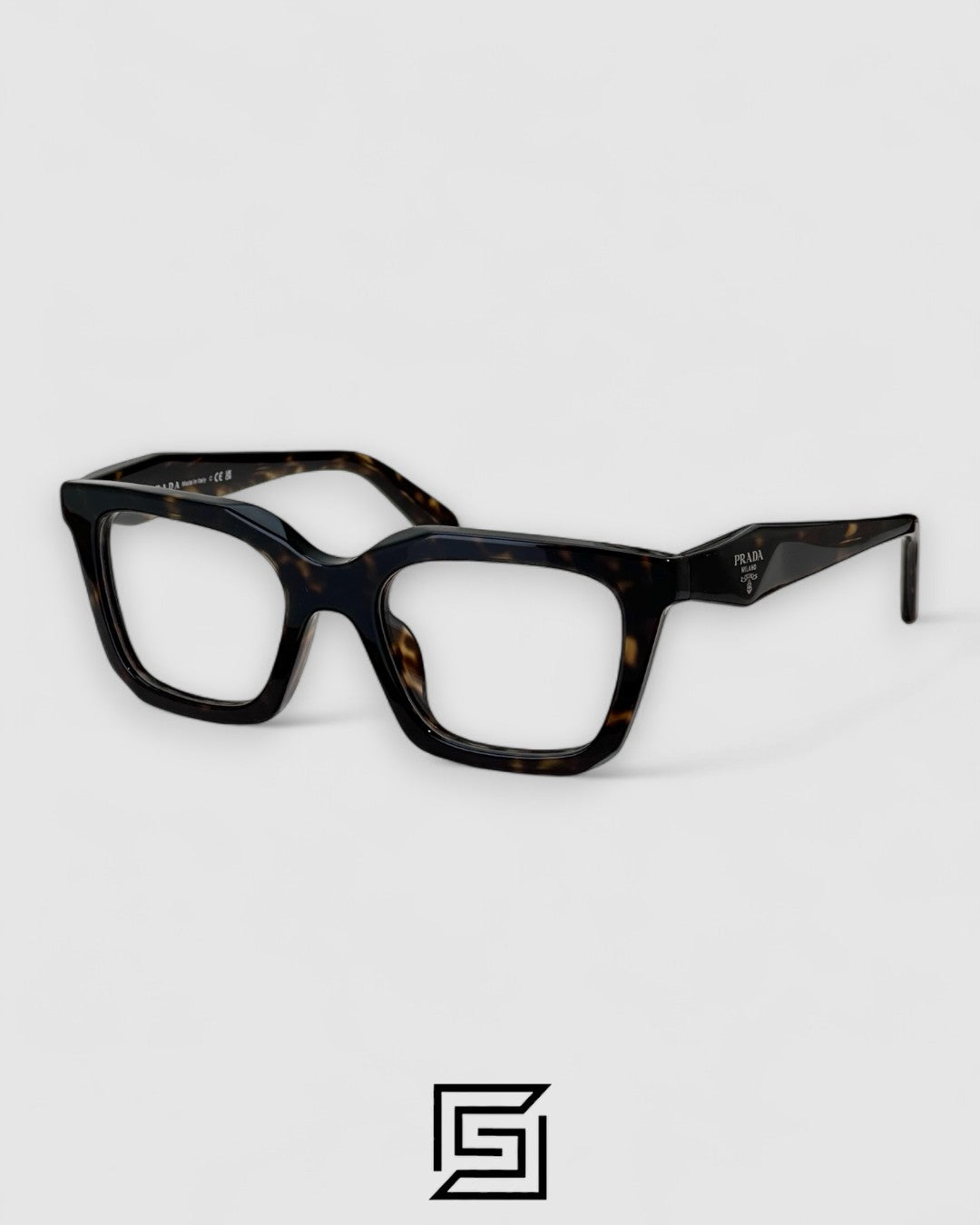 Prada VPR C08 Tiger Brown Acetate Full-Rim Luxury Optical Frame