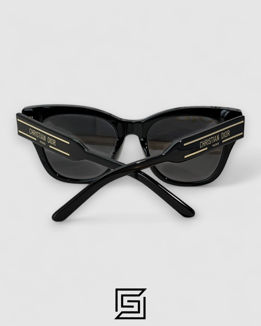 Dior Signature B4U Black Leanses Black Frame Gold Logo