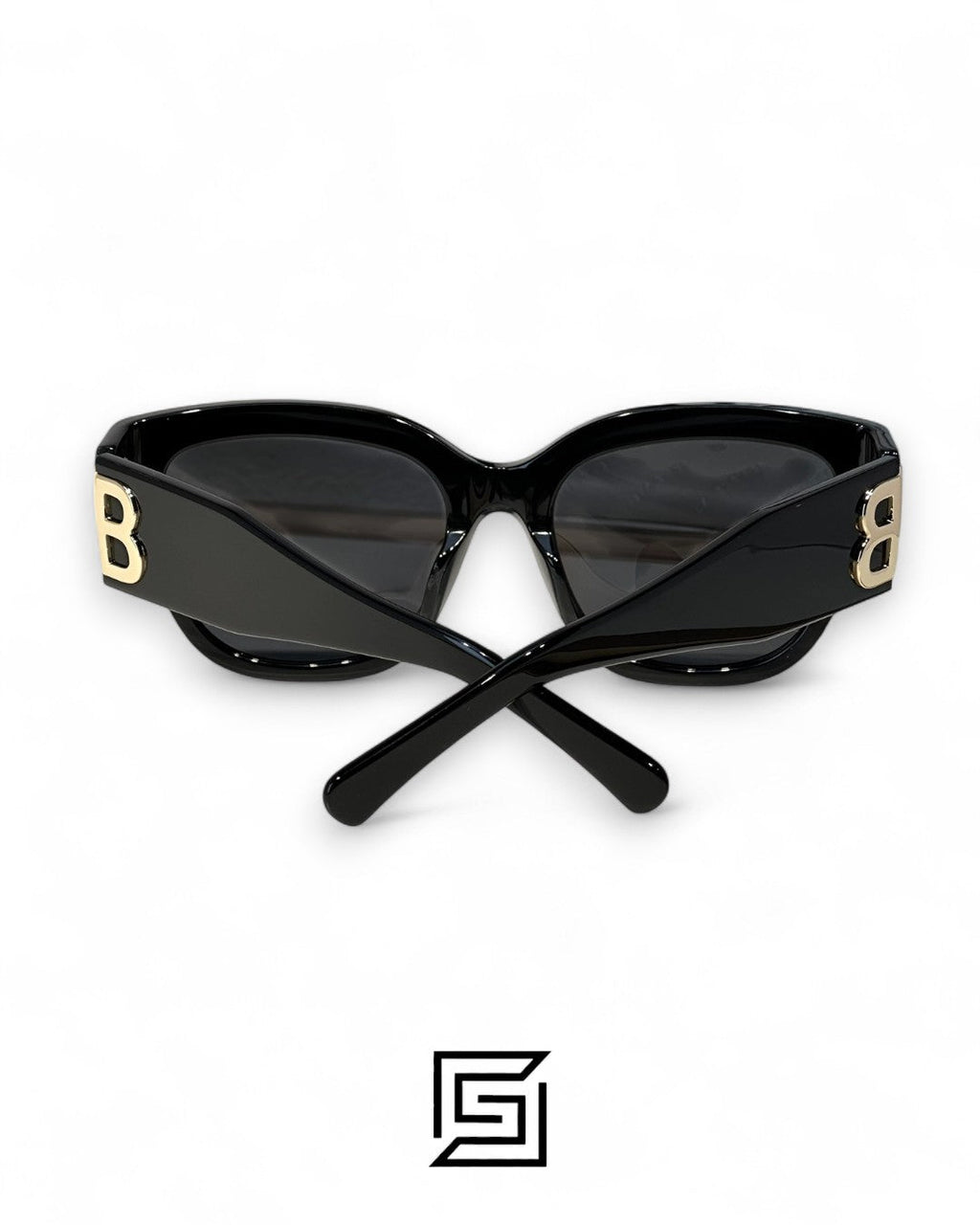 Balenciaga BB0323SK عدسات سوداء إطار أسود