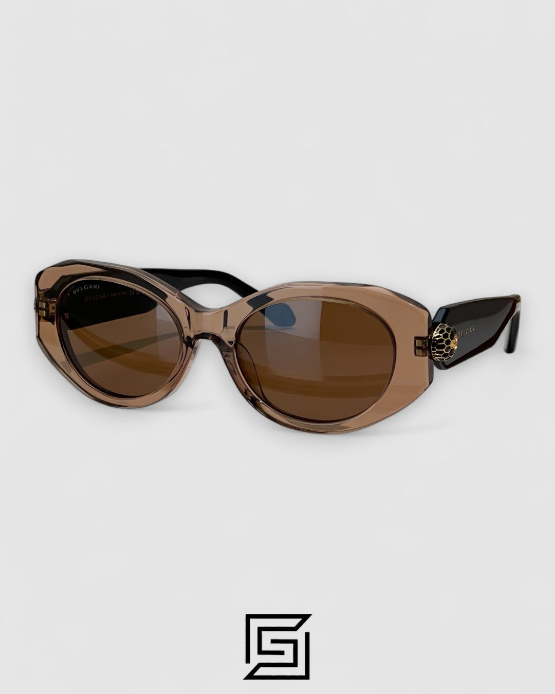 Bvlgari BV40007 Brown Lenses Transparent Brown Frame