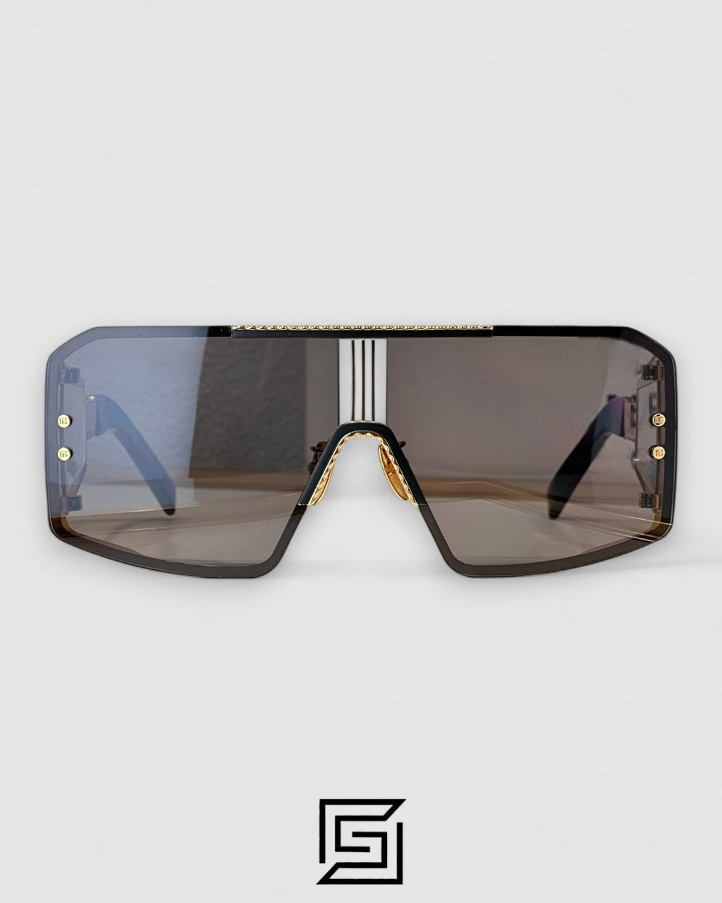 BALMAIN LE MASQUE Black Lenses Gold Frame