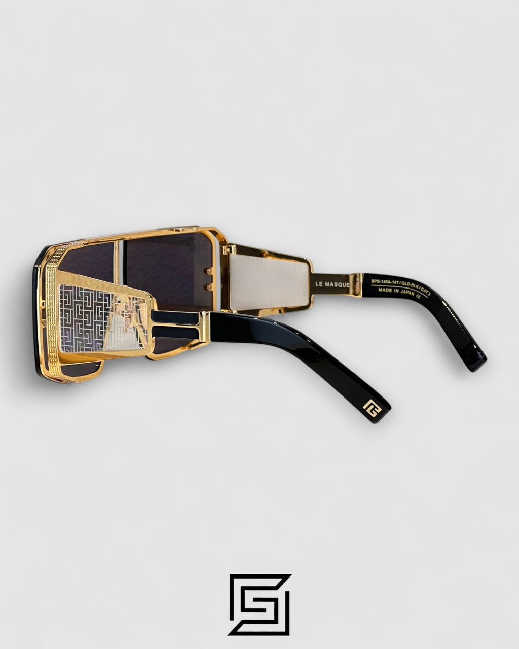 BALMAIN LE MASQUE Black Lenses Gold Frame