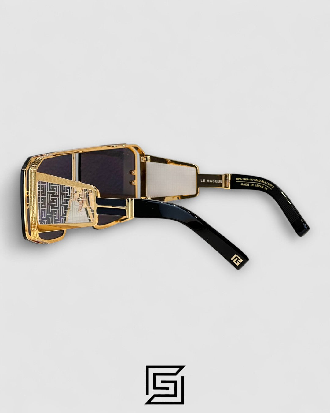 BALMAIN LE MASQUE Black Lenses Gold Frame
