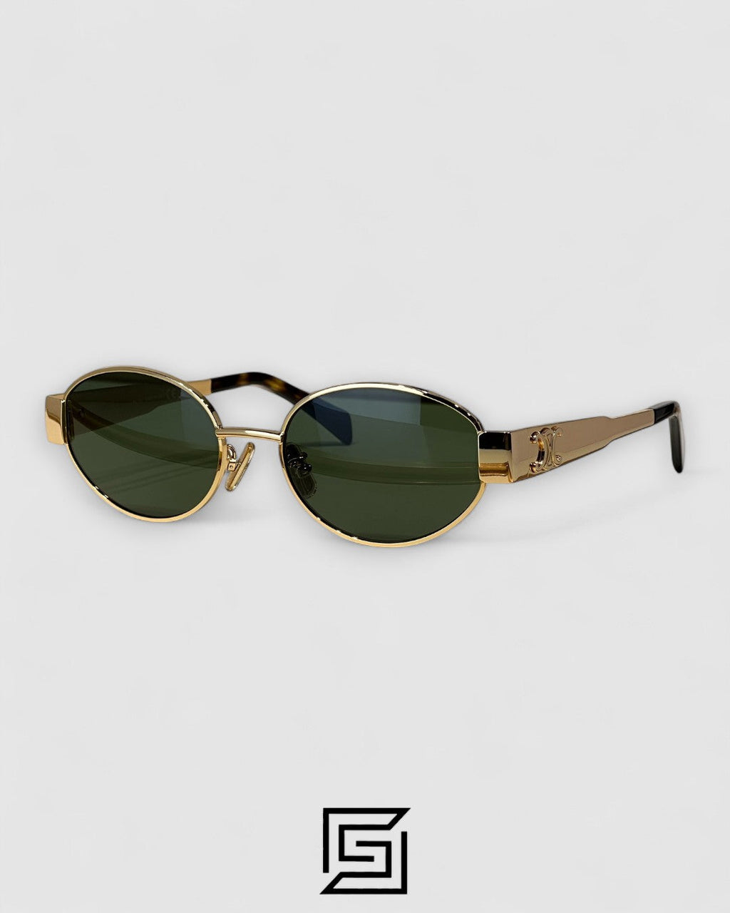 CELINE CL40235 Olive Lenses Gold Frame