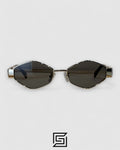 CELINE CL40254U عدسات سوداء بإطار فضي