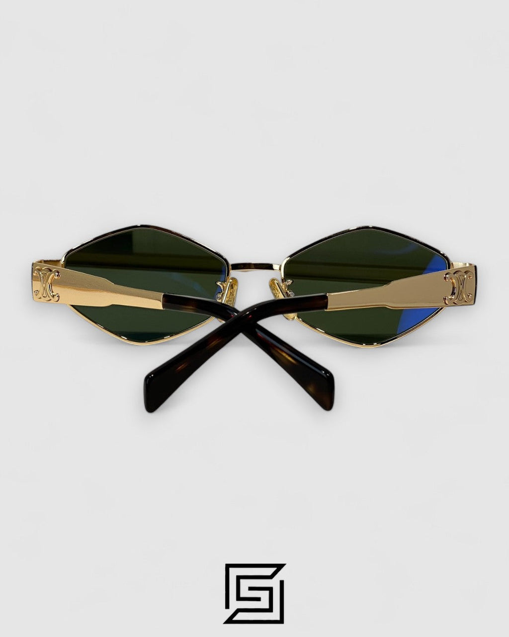 CELINE CL40254U Olive Lenses Gold Frame