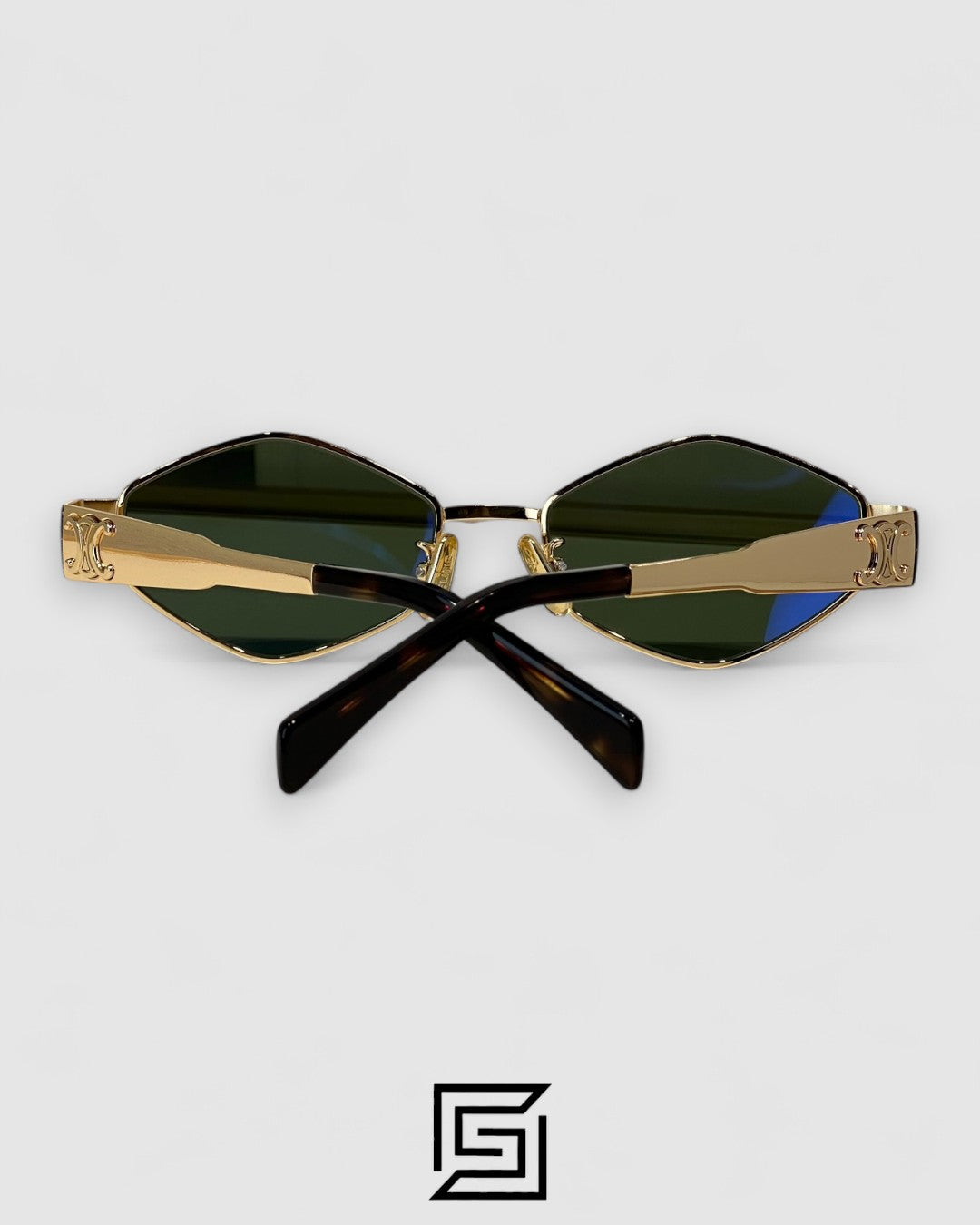 CELINE CL40254U Olive Lenses Gold Frame