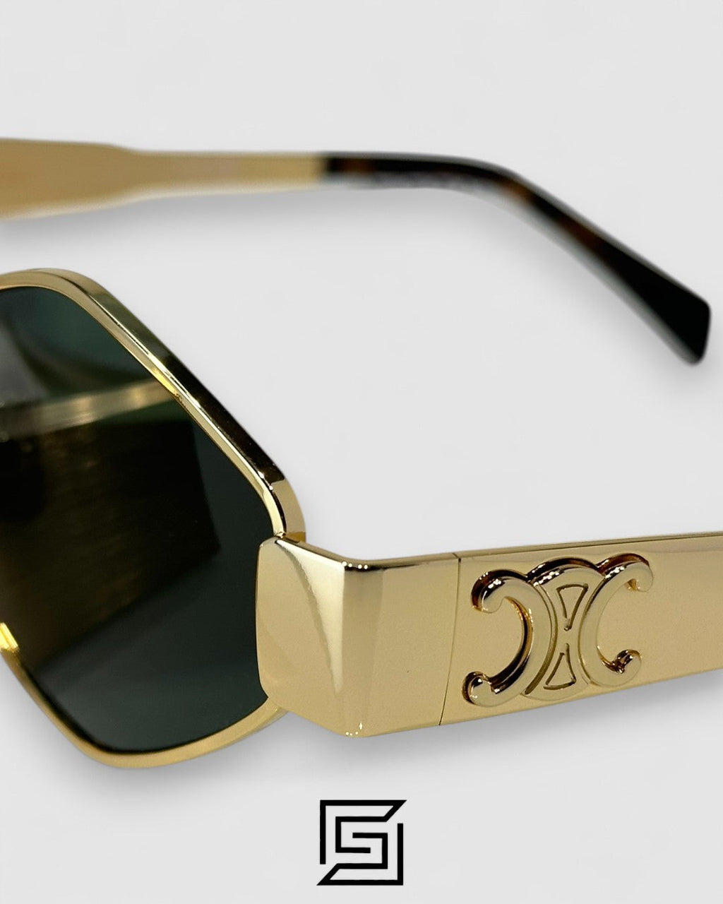 CELINE CL40254U Olive Lenses Gold Frame