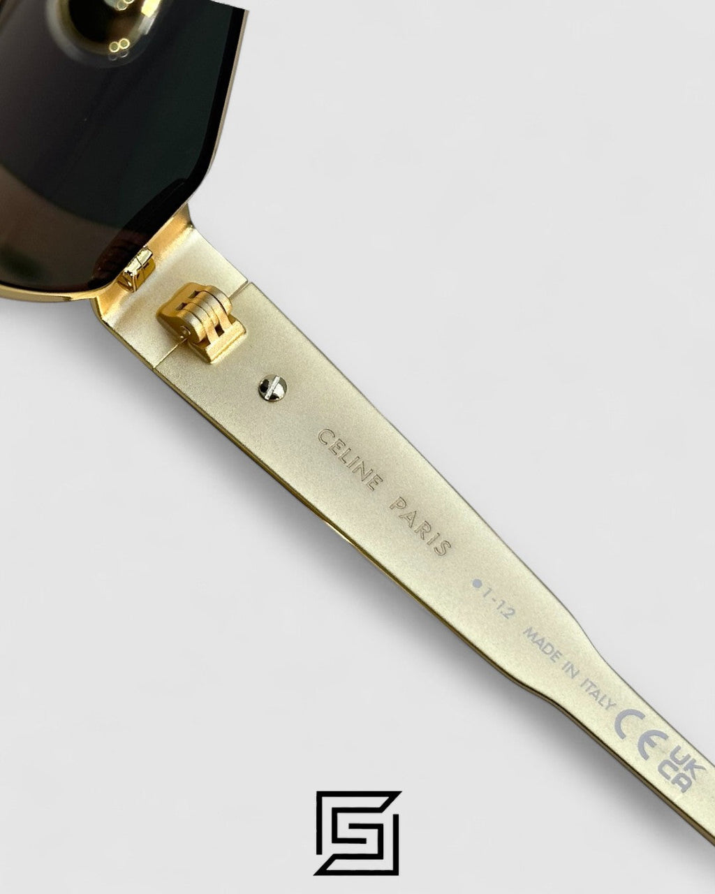 CELINE CL40254U Olive Lenses Gold Frame