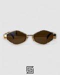 CELINE CL40254U عدسات بنية إطار ذهبي وردي