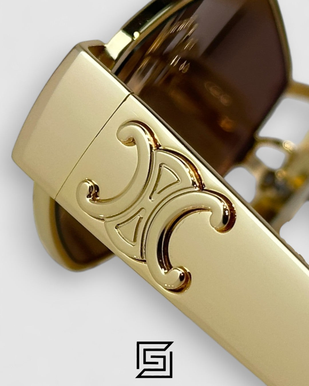CELINE CL40254U عدسات بنية إطار ذهبي وردي