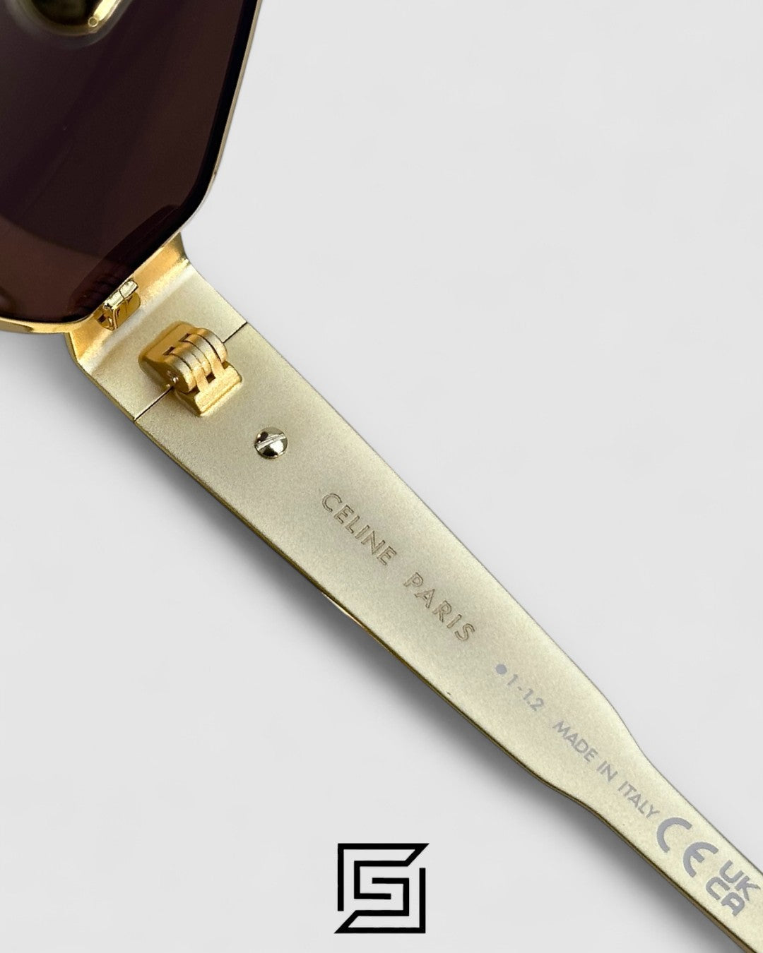 CELINE CL40254U عدسات بنية إطار ذهبي وردي