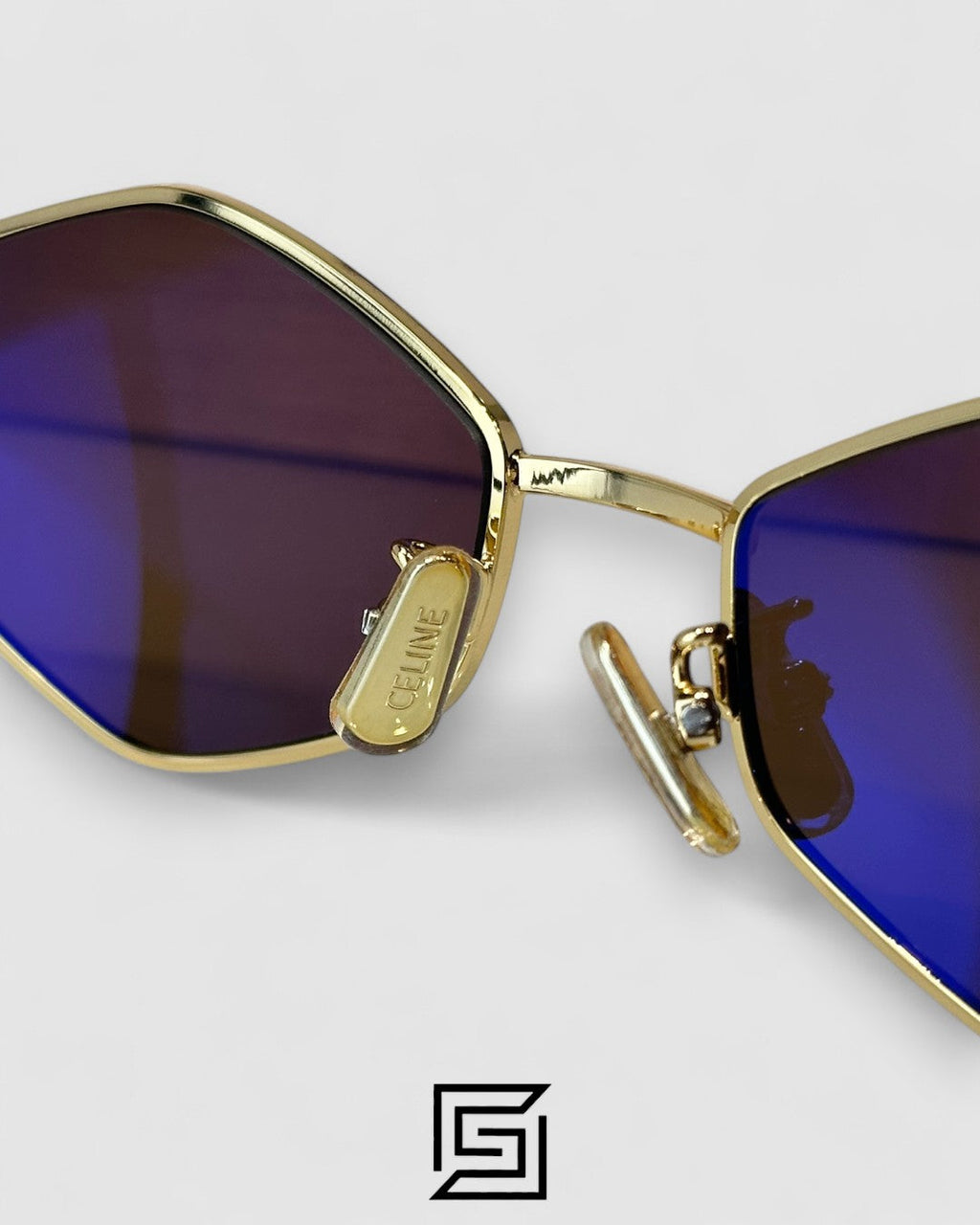 CELINE CL40254U عدسات بنية إطار ذهبي وردي