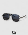 كارتييه CT0477S - عدسات سوداء، إطار بلون Gunmetal