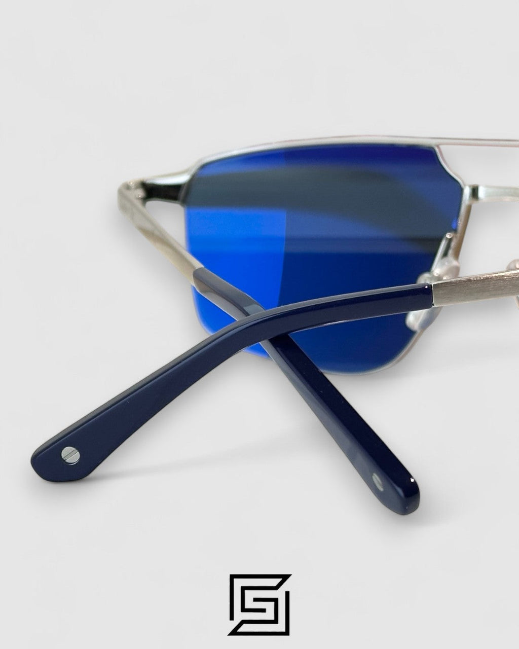 Cartier CT0385S Dark Blue Lenses Silver Frame