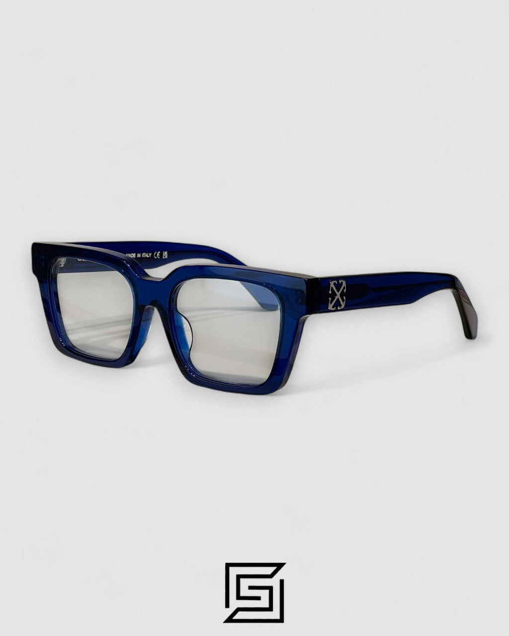Off-White OER111 عدسات أزرق فاتح إطار أزرق
