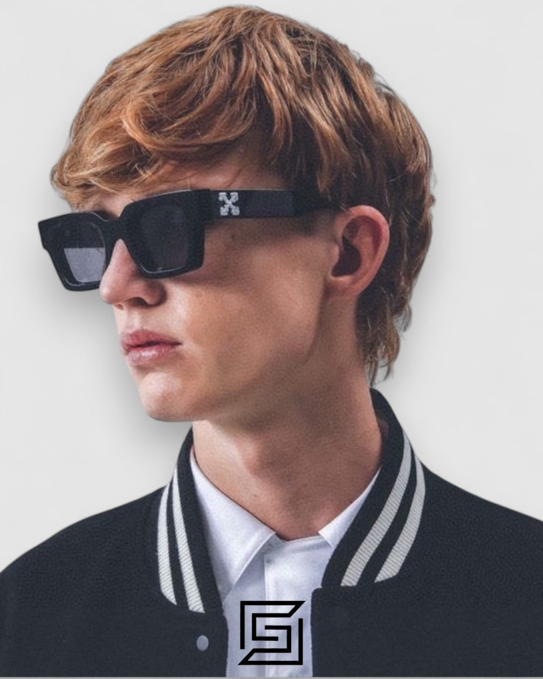 نظارة Off-White OER111 بعدسات زيتونية وإطار بني بلون جلد النمر