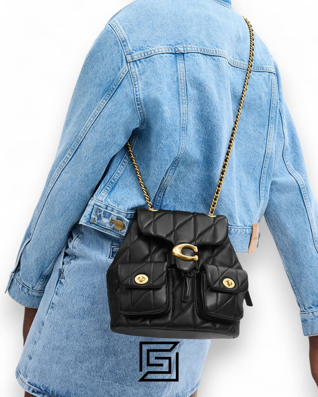 Coach Tabby Backpack With Quilting CU076 Black