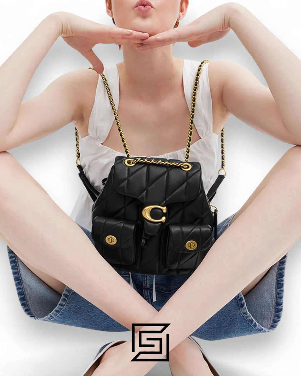 Coach Tabby Backpack With Quilting CU076 Black