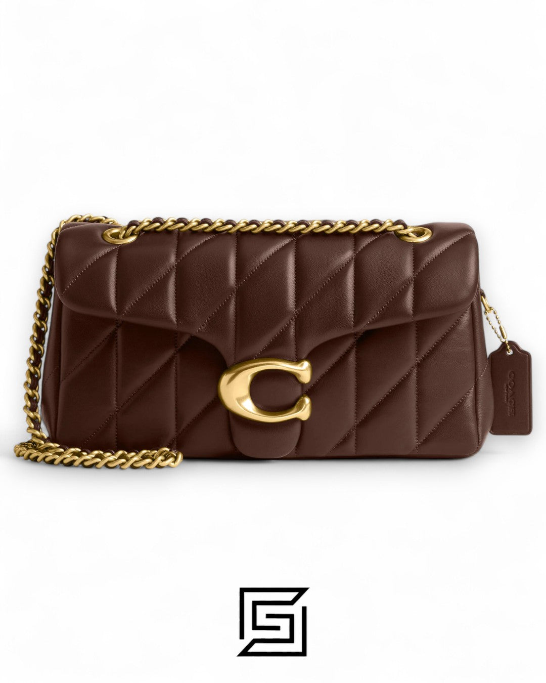 Coach Tabby Shoulder Bag 26 With Pillow Quilting Brown Gold – Style No. CP150