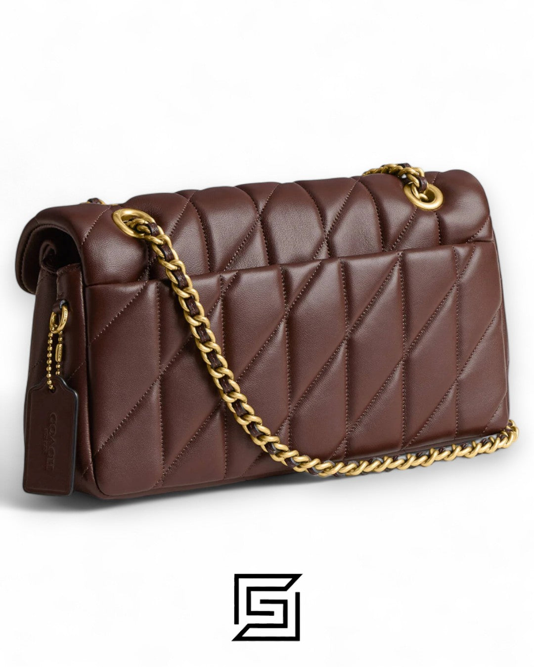 Coach Tabby Shoulder Bag 26 With Pillow Quilting Brown Gold – Style No. CP150