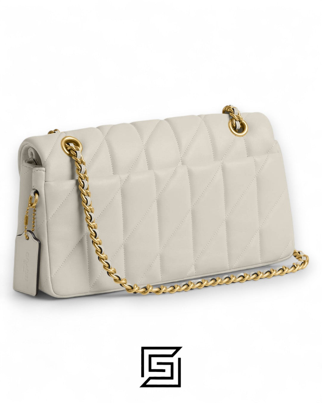 Coach Tabby Shoulder Bag 26 With Pillow Quilting White Gold – Style No. CP150