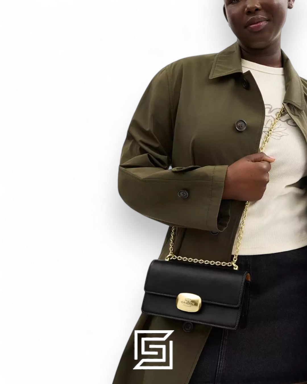 Coach Eliza Flap Crossbody Bag In Black – Style No. CR529 CP008