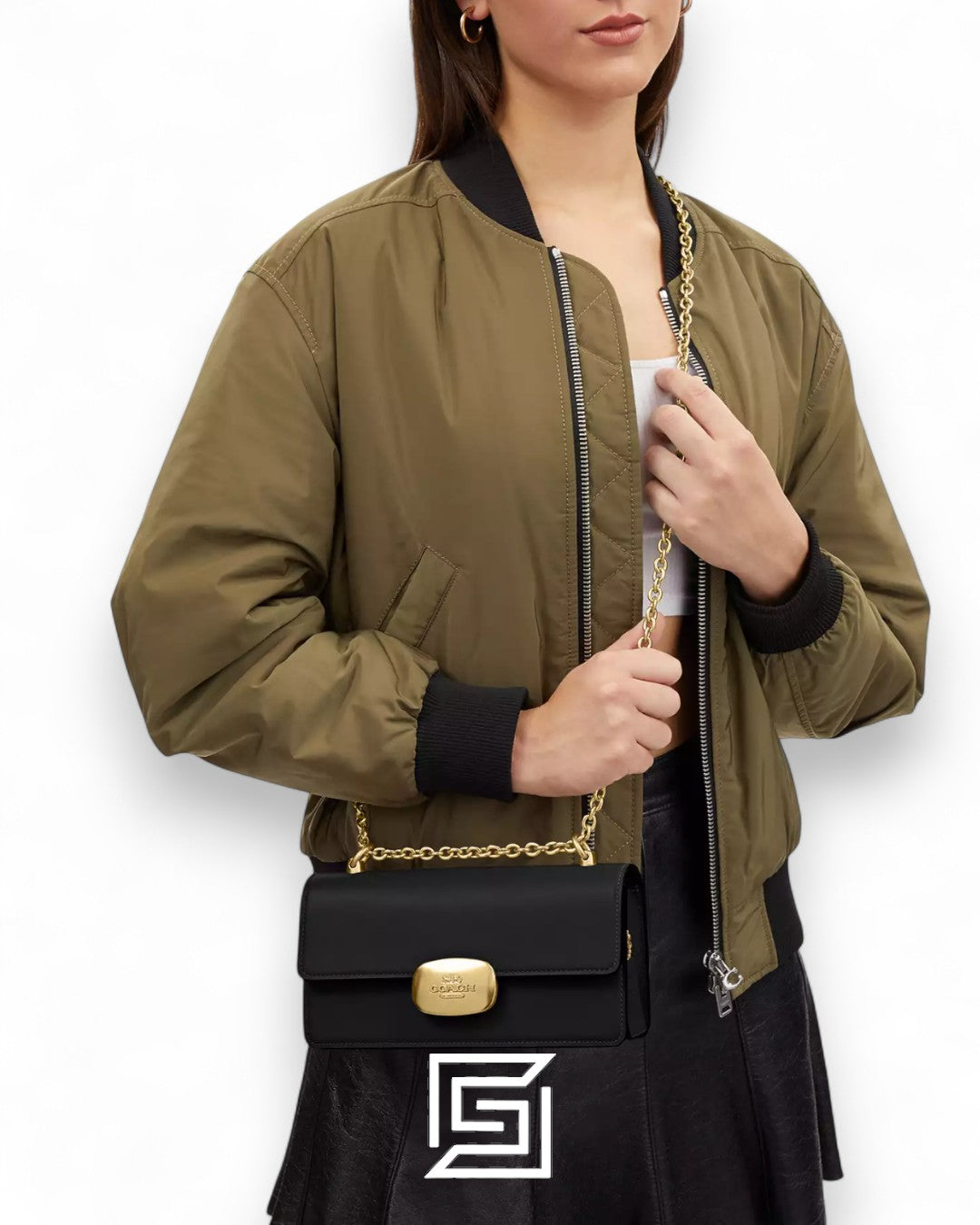 Coach Eliza Flap Crossbody Bag In Black – Style No. CR529 CP008