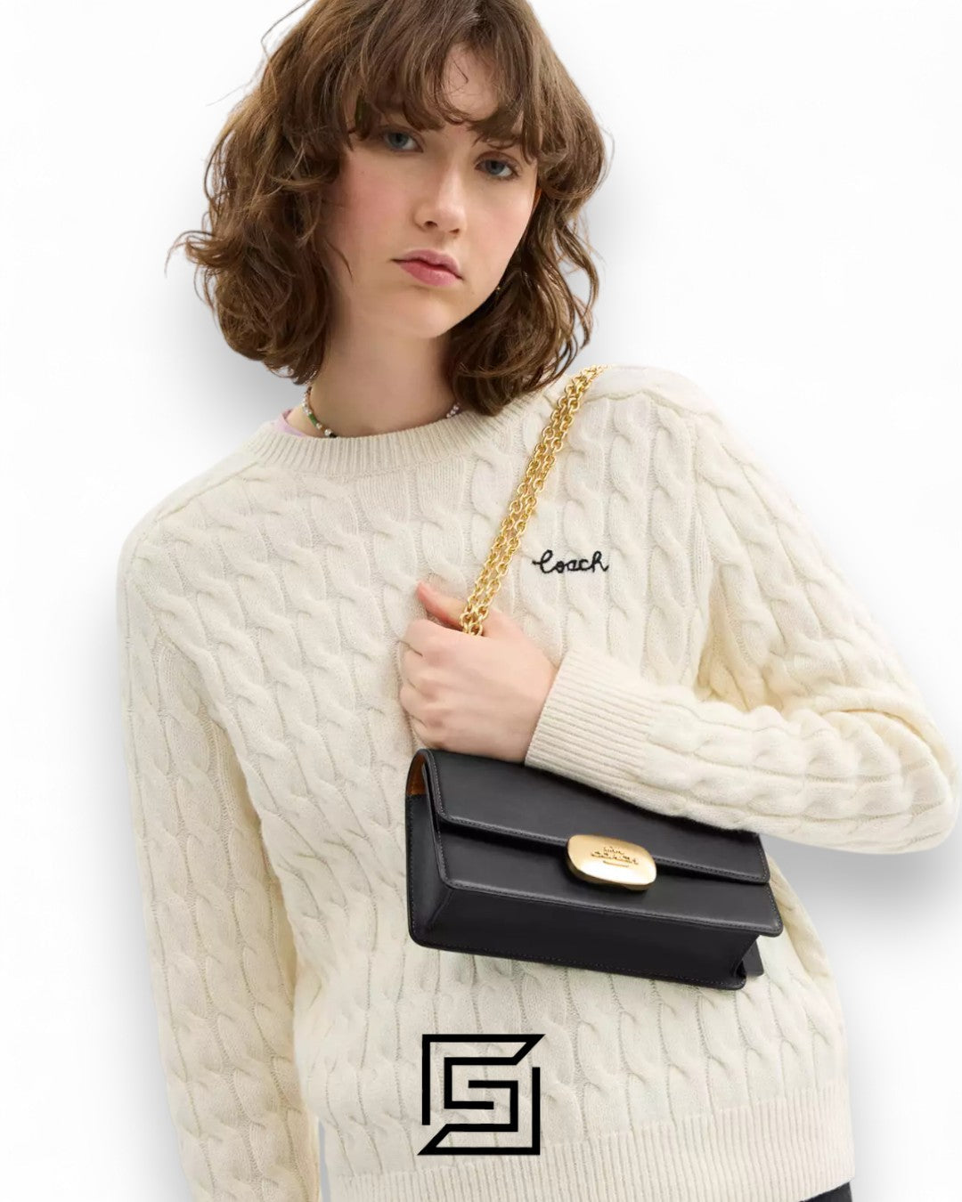 Coach Eliza Flap Crossbody Bag In Black – Style No. CR529 CP008