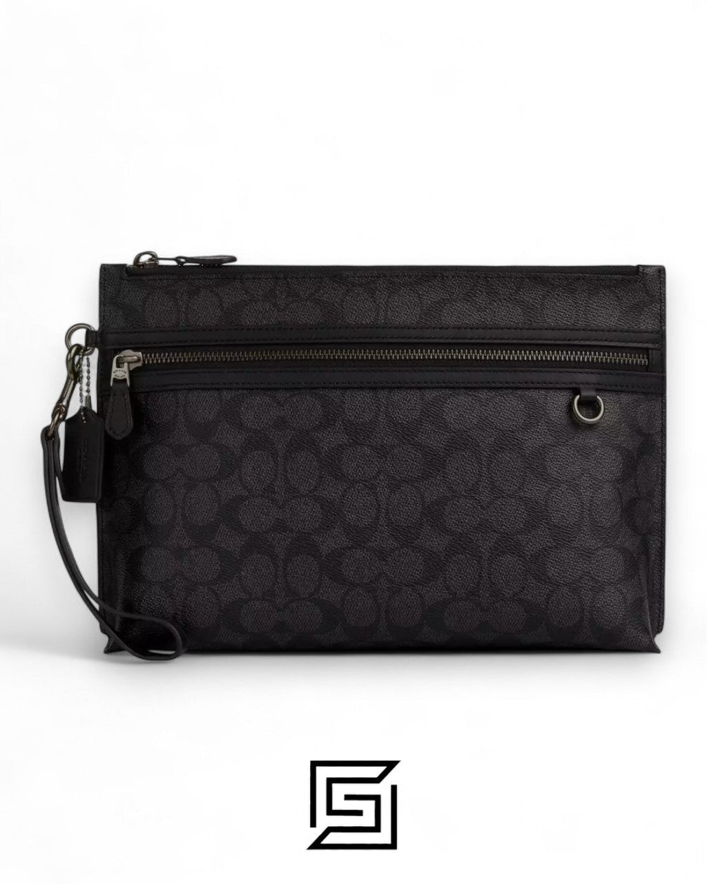 Coach Carry All Pouch In Signature Canvas Grey – Style No. F29508