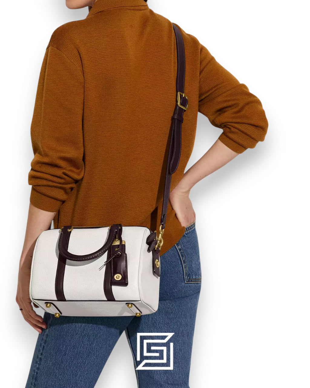 Coach Ruby Satchel 25 In Colorblock White Style No. C8530