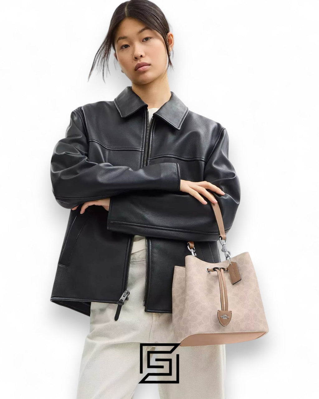 Coach Rowan Bucket Bag In Signature Canvas Cream – Style No. CBH07