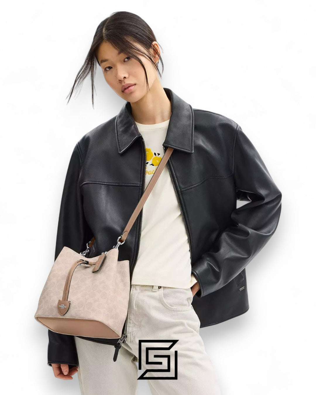 Coach Rowan Bucket Bag In Signature Canvas Cream – Style No. CBH07