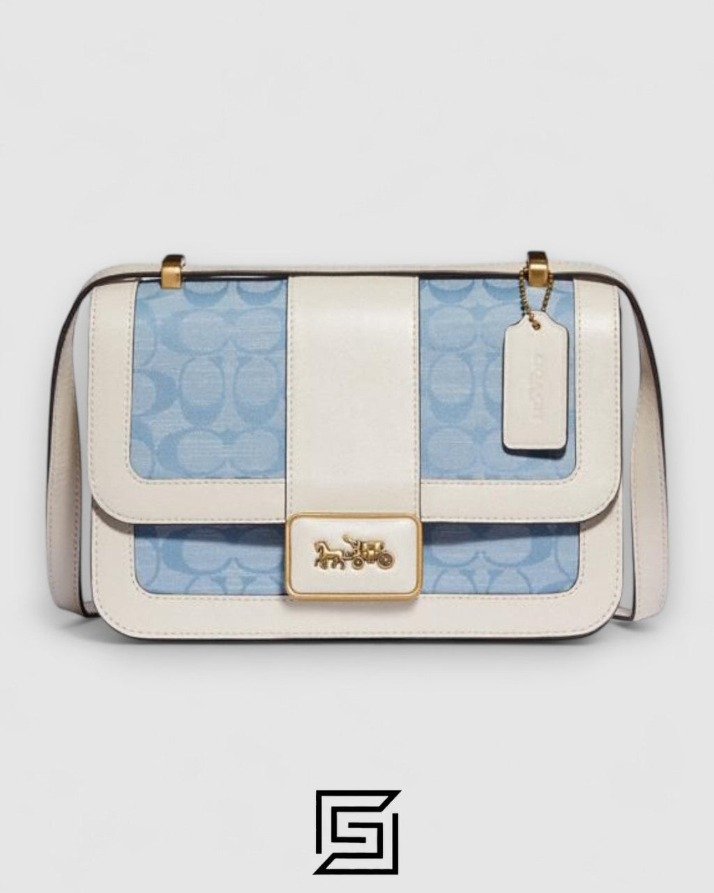 Coach Blue Ladies Alie Shoulder Bag In Signature Chambray – Style No. C4691