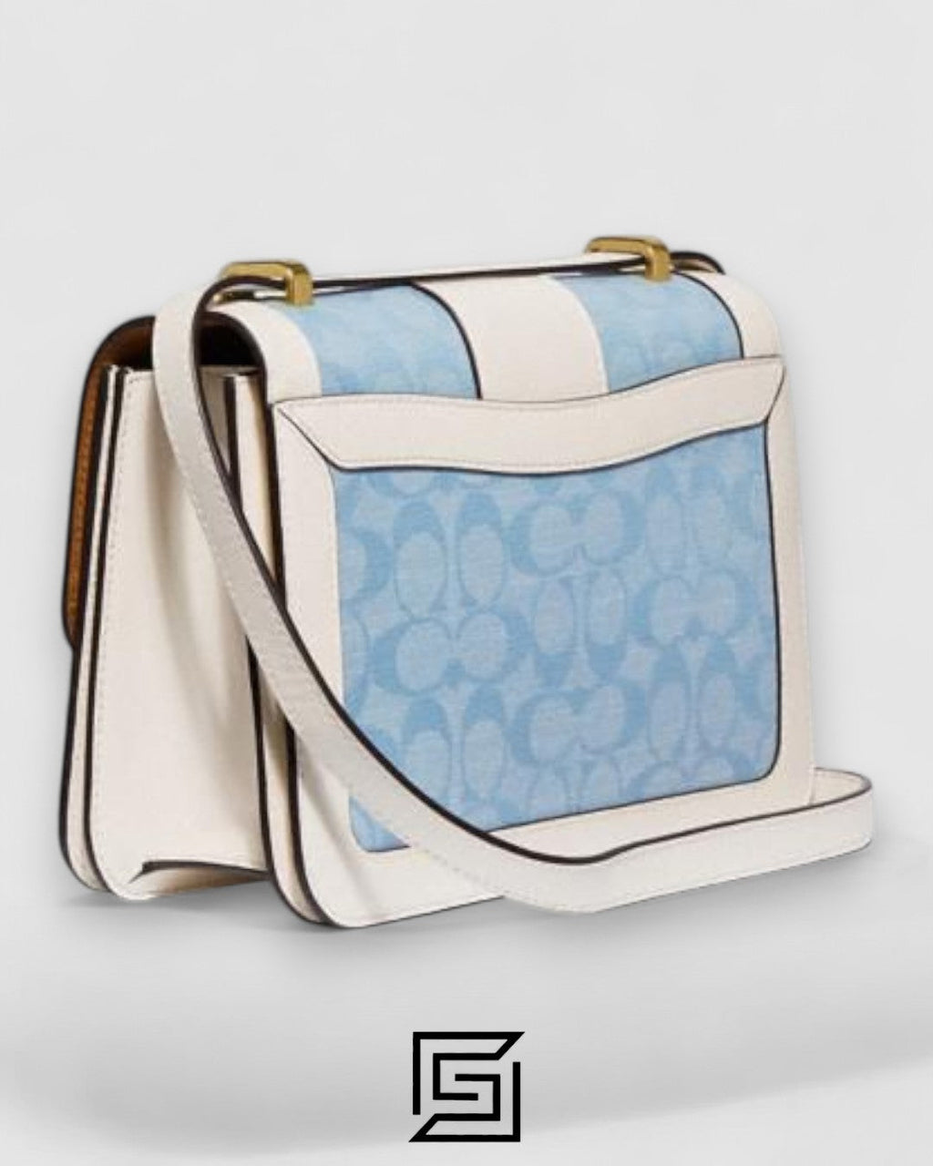 Coach Blue Ladies Alie Shoulder Bag In Signature Chambray – Style No. C4691
