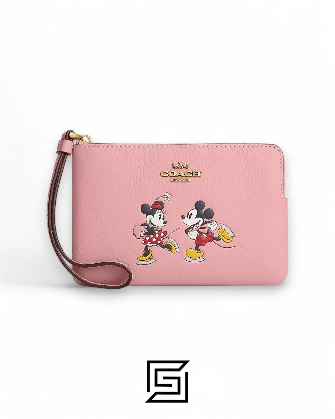 Coach X Disney Corner Zip Wristlet With Ice Skate Motif Style No. CN026