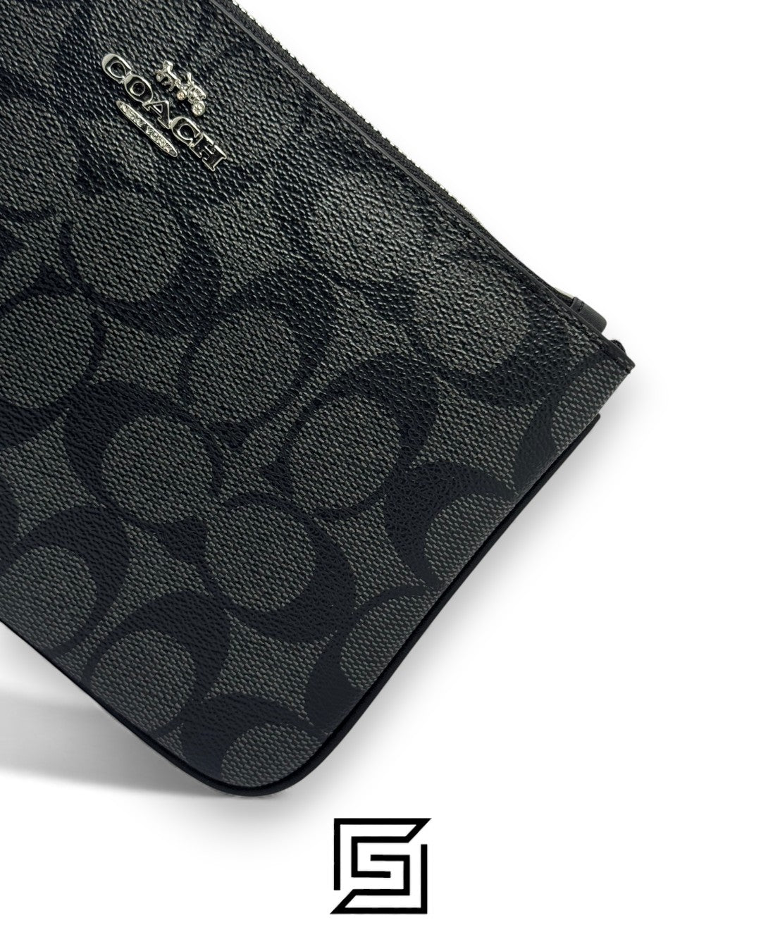 Coach Large Wristlet In Signature CanvasGrey Style No. F58695