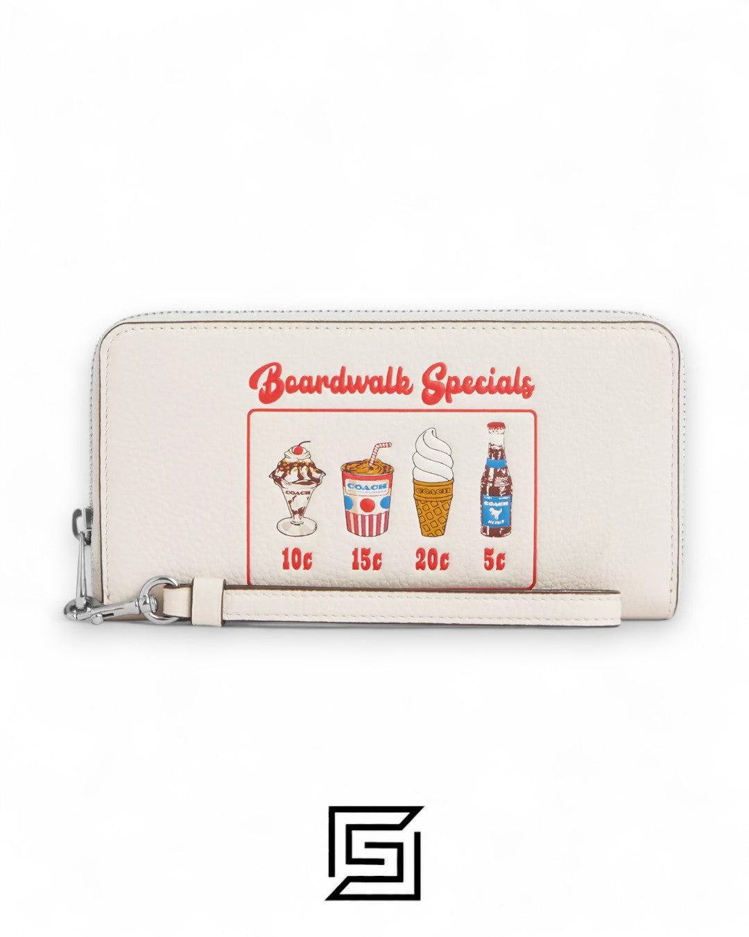 Coach Long Zip Around Wallet Boardwalk Graphic Style No. CU382