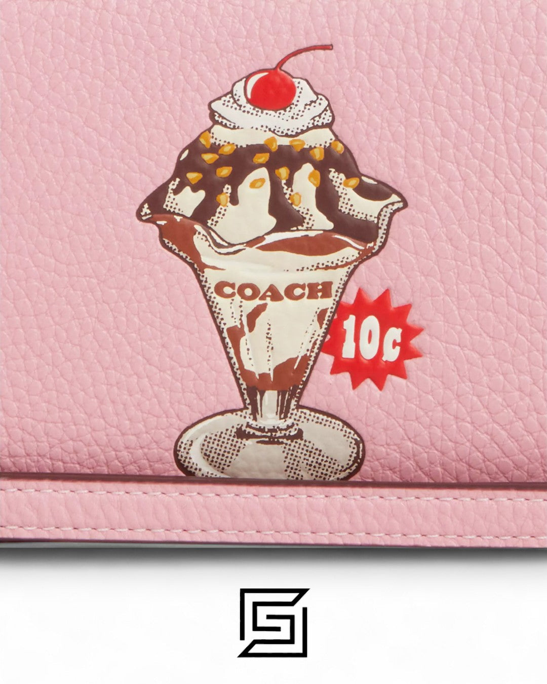 Coach Long Zip Around Wallet with Sundae Graphic Cherry Style No. CU380