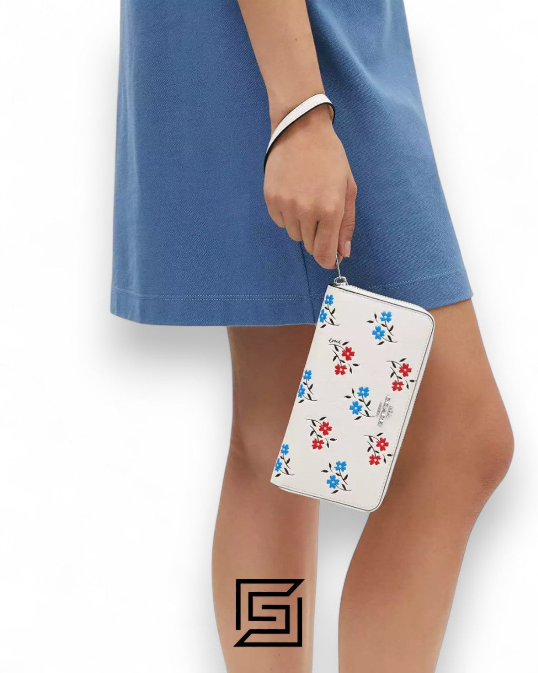 Coach Long Zip Around Wallet in Floral Print White Style No. CT919