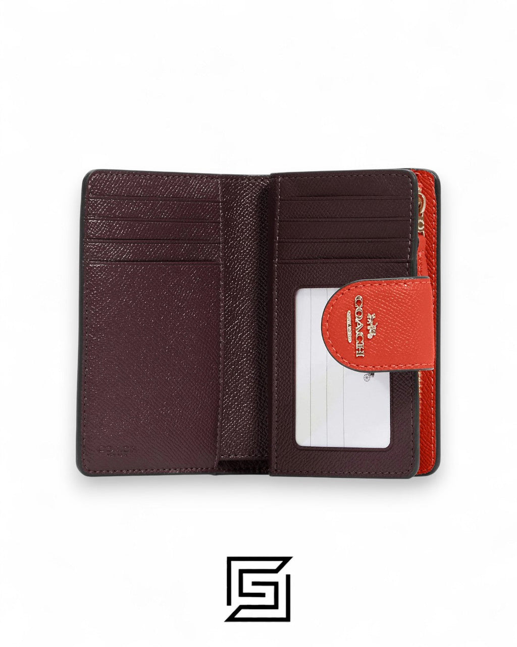 Coach Medium Corner Zip Wallet Orange Style No. C6390