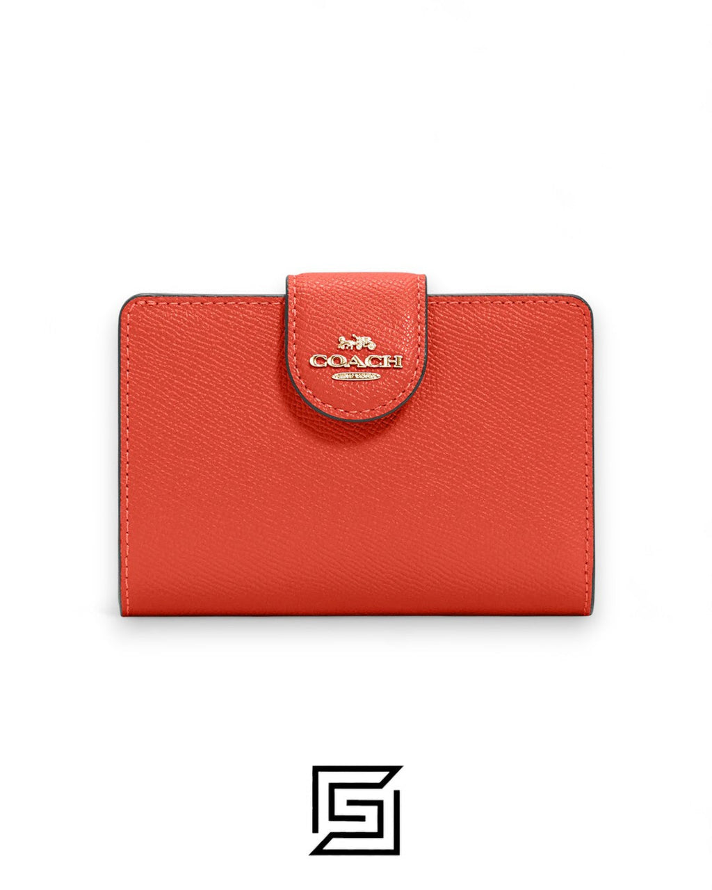 Coach Medium Corner Zip Wallet Orange Style No. C6390