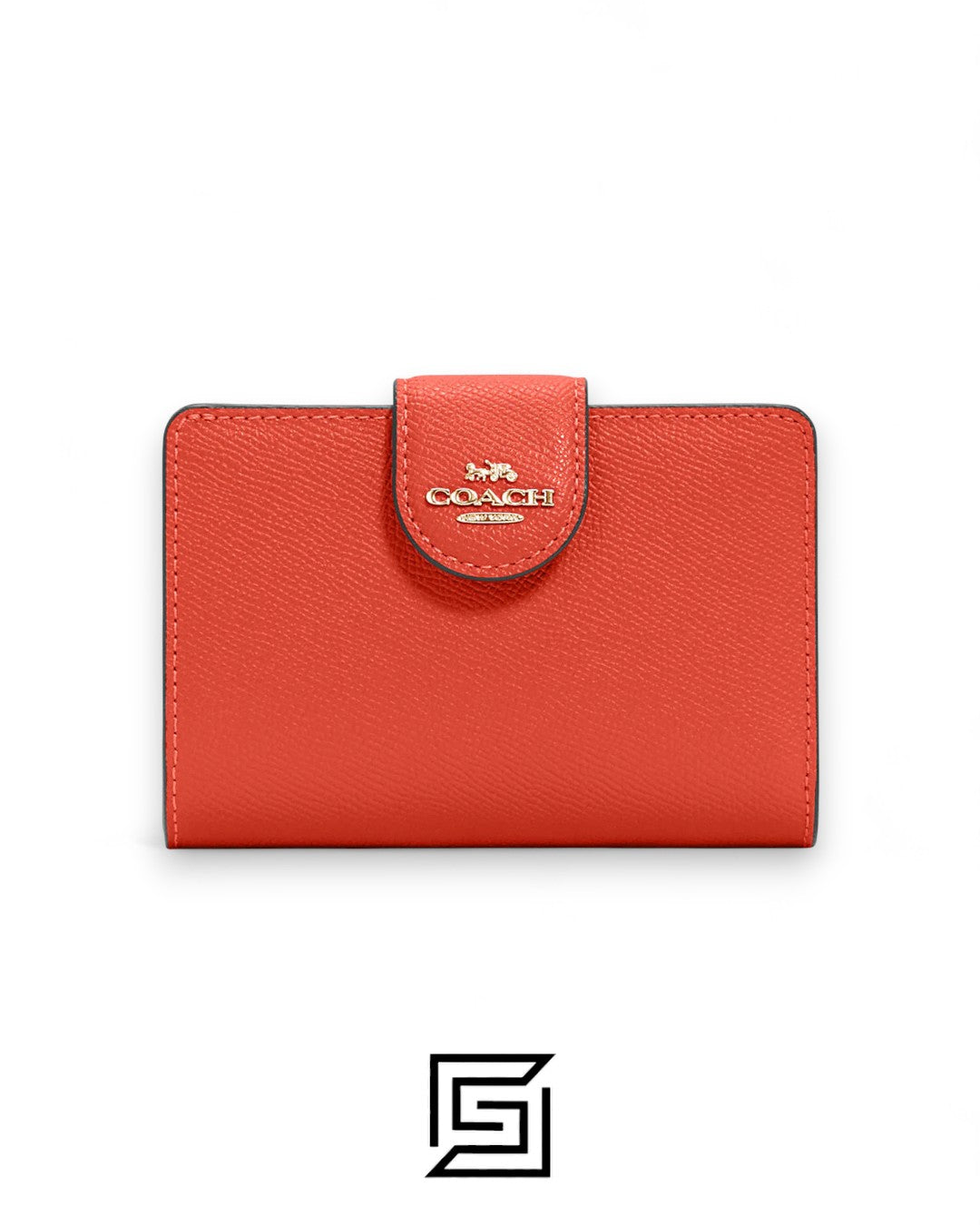 Coach Medium Corner Zip Wallet Orange Style No. C6390