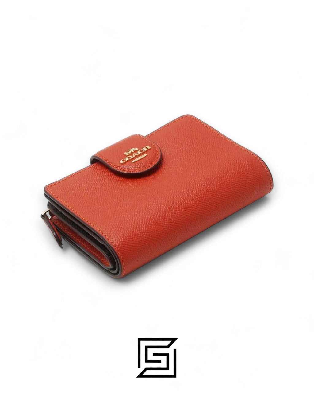 Coach Medium Corner Zip Wallet Orange Style No. C6390