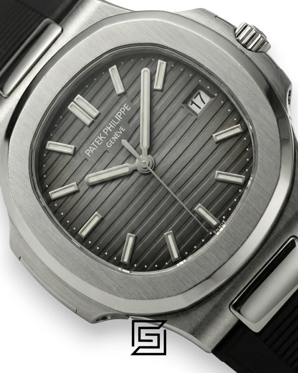 Patek Philippe Nautilus – Grey Dial – Black Rubber Strap – Japanese Automatic